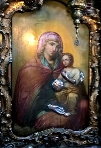 Nicolae Grigorescu - Manastirea Zamfira - Fecioara cu Isus in brate