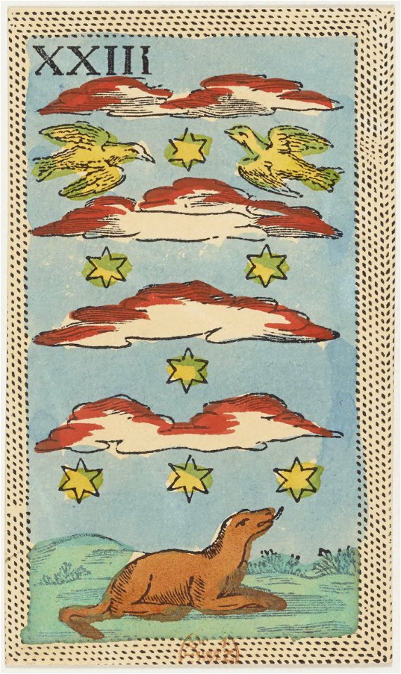 Minchiate card deck - Florence - 1860-1890 - Trumps - 23 - L'Aria