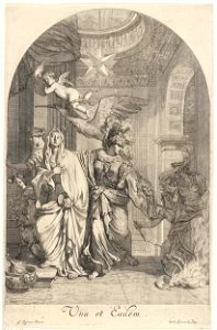 Minerva beschermt drie Deugden