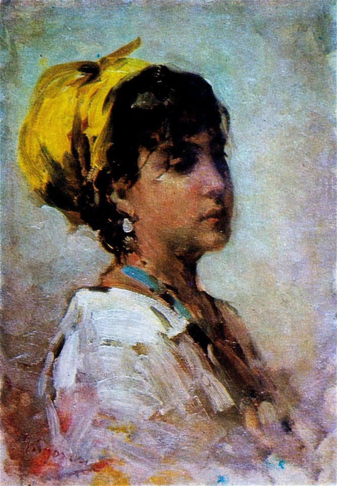 Nicolae Grigorescu - Fata cu basma galbena