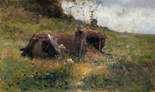 Nicolae Grigorescu - Bordei in padure