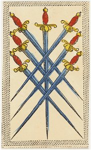 Minchiate card deck - Florence - 1860-1890 - Swords - 07