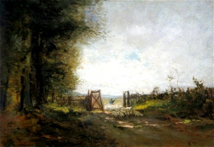 Nicolae Grigorescu - Peisaj cu turmă de oi