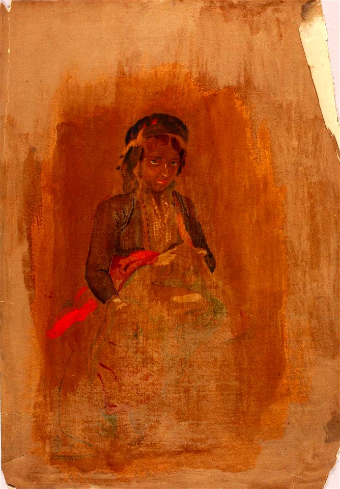 Miner Kilbourne Kellogg - Peasant Woman - 1991.56.135 - Smithsonian American Art Museum. Free illustration for personal and commercial use.