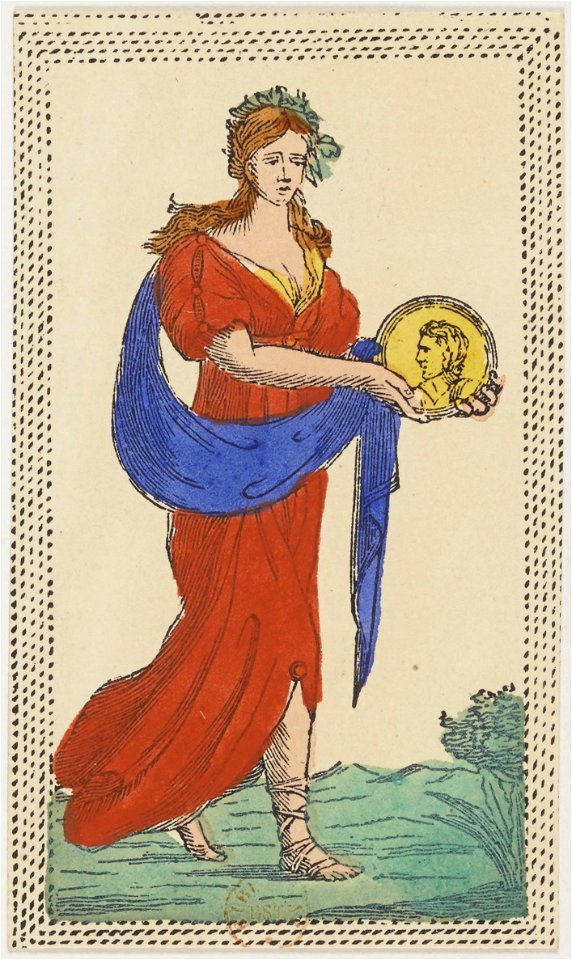 Minchiate card deck - Florence - 1860-1890 - Coins - 11 - Jack