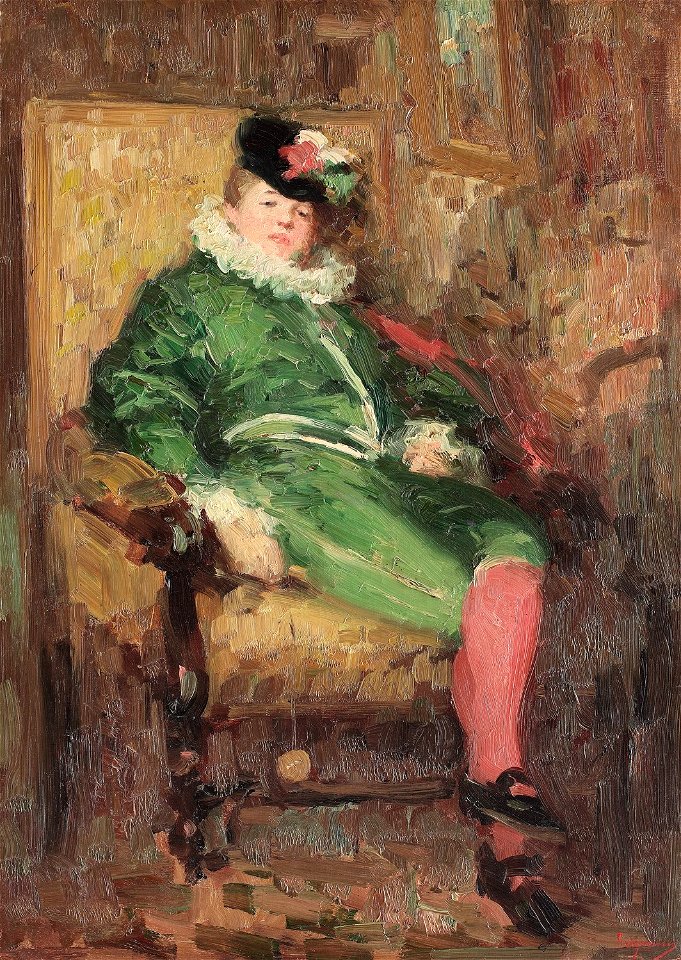 Nicolae Grigorescu - Colombina in verde