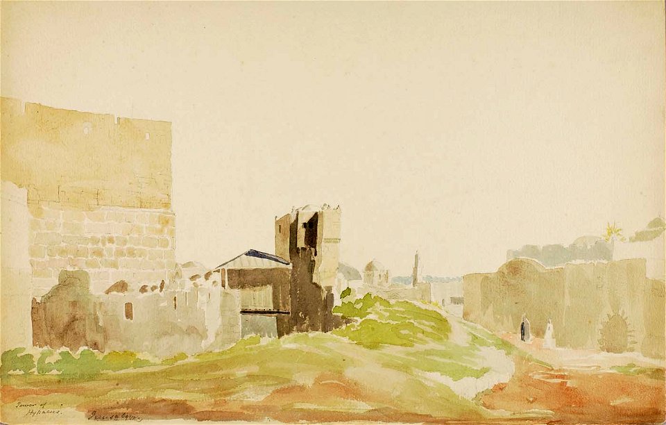 Miner Kilbourne Kellogg - Tower of Hypacus, Jerusalem - 1991.56.84 - Smithsonian American Art Museum