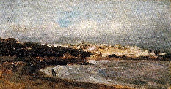 Nicolae Grigorescu - Oras pe malul marii (Napoli)