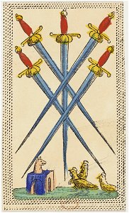 Minchiate card deck - Florence - 1860-1890 - Swords - 05