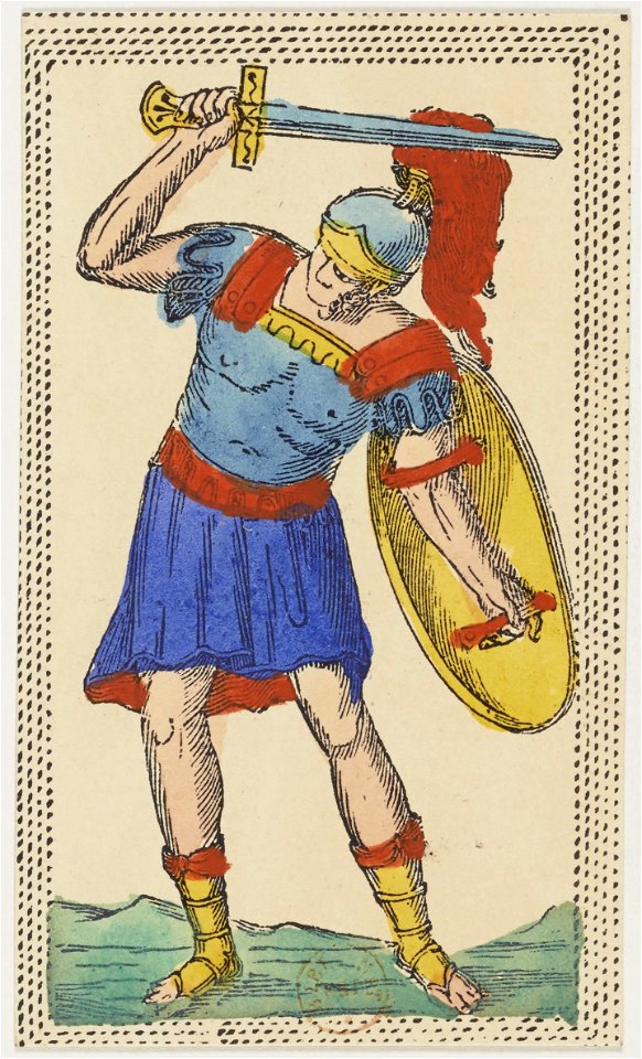 Minchiate card deck - Florence - 1860-1890 - Swords - 11 - Jack