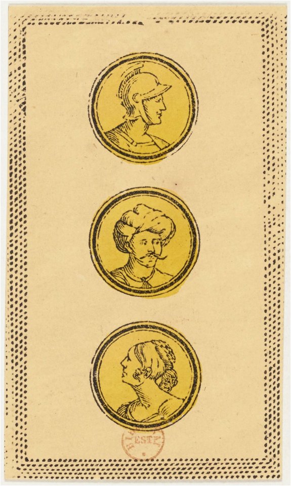 Minchiate card deck - Florence - 1860-1890 - Coins - 03