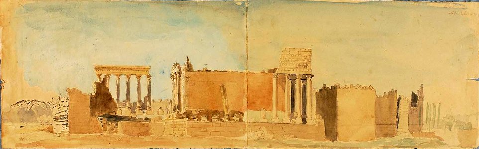 Miner Kilbourne Kellogg - Ruins of Balbeck - 1991.56.171 - Smithsonian American Art Museum