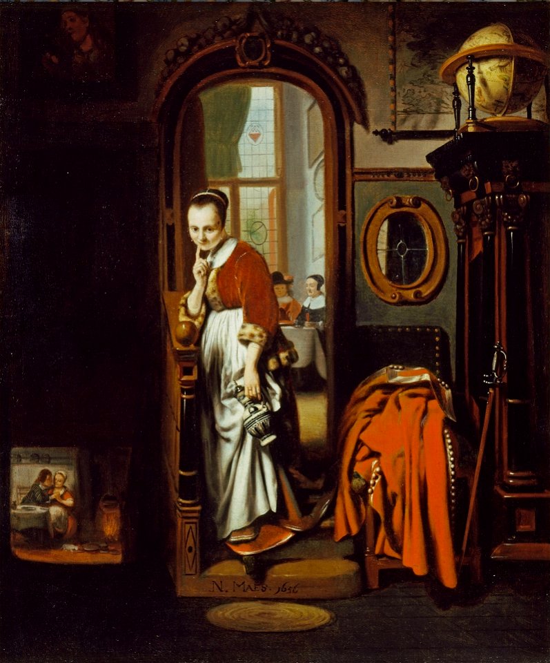 Nicolaes Maes - The Listening Housewife - Wallace