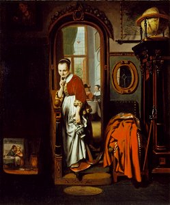 Nicolaes Maes - The Listening Housewife - Wallace