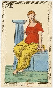 Minchiate card deck - Florence - 1860-1890 - Trumps - 07 - La Forza