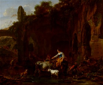 Nicolaes Pietersz Berchem - Shepherds beside Roman Ruins - 13 - Mauritshuis