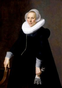 Nicolaes Eliasz. Pickenoy - Portret van een onbekende vrouw - 214 - Museum of Fine Arts, Budapest. Free illustration for personal and commercial use.