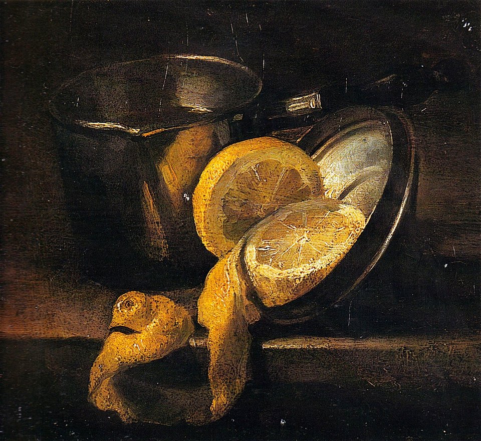 Nicolae Grigorescu - Natura moarta cu lamai (1864)