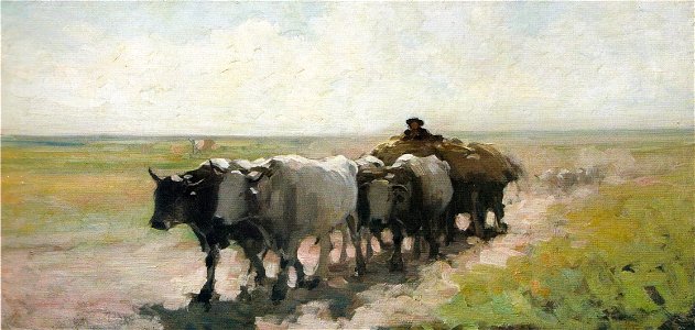 Nicolae Grigorescu - Car cu patru boi