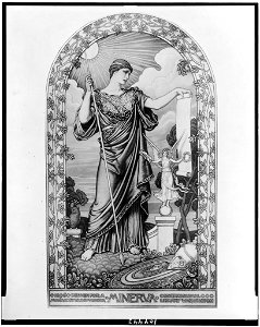 Minerva, design for a mosaic by Elihu Vedder, Congressional Library, Washington LCCN91483012