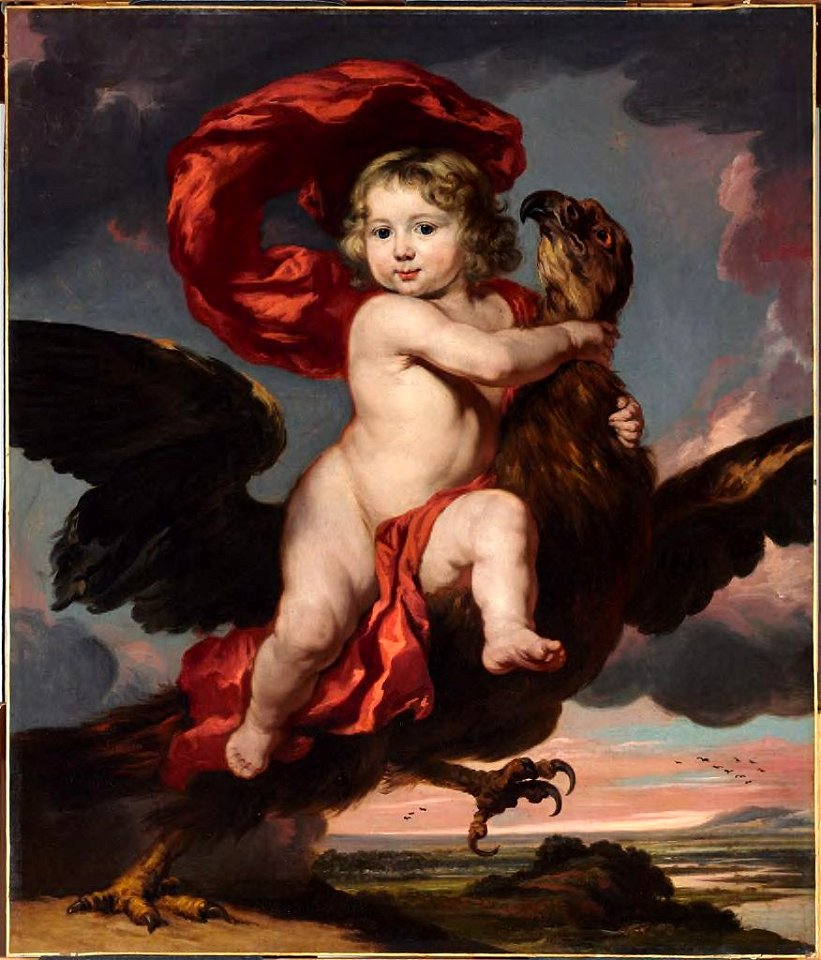 Nicolaes Maes - George de Vicq as Ganymede - 1681 - Fogg Art Museum