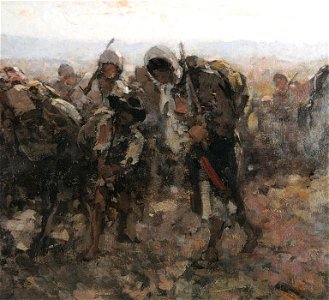 Nicolae Grigorescu - Tigani pe drum (detaliu)