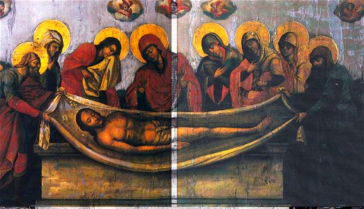 Nicolae Grigorescu - Manastirea Zamfira - Epitaf (restored)