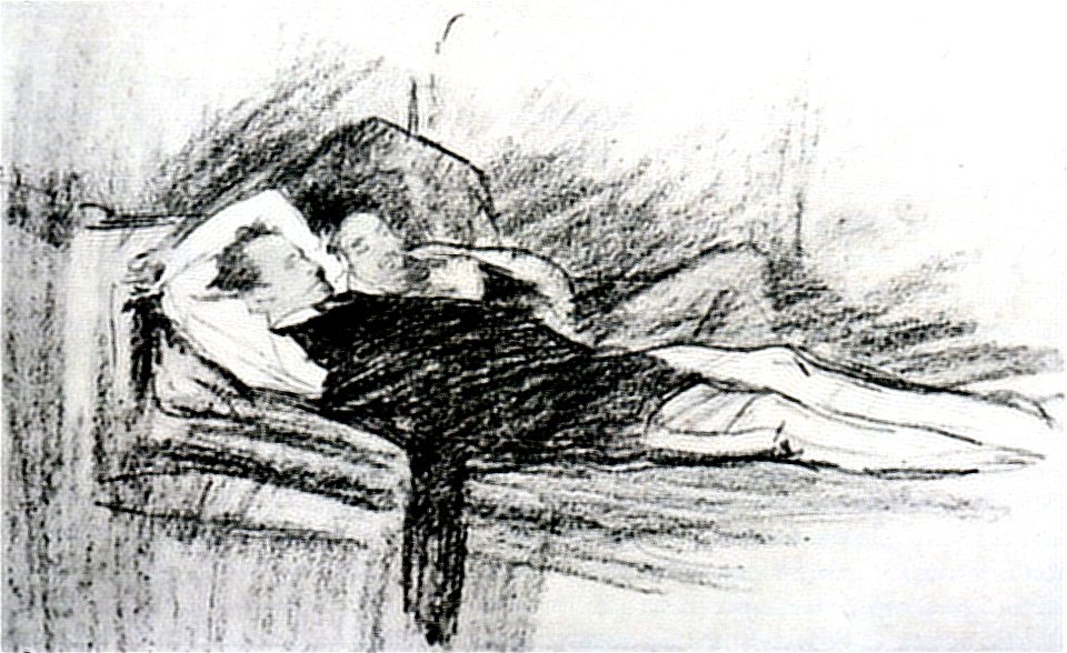 Nicolae Grigorescu - Doctorii Bernath si Grecescu dormind