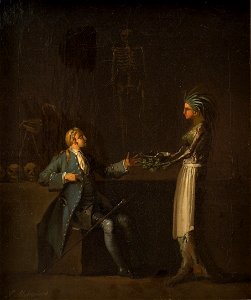 Nicolai Abildgaard - The Doctor´s Wife Reveals her Husband´s Intention of Anatomising Niels Klim - KMS597 - Statens Museum for Kunst