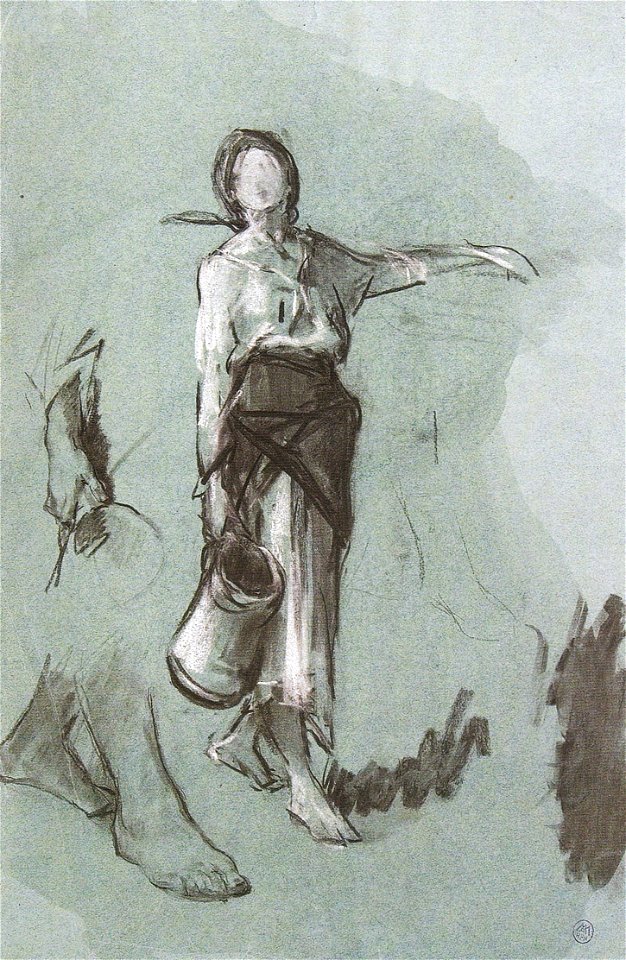 Nicolae Grigorescu - Studiu pentru - Fata cu donita