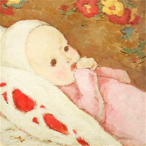 Nicolae Tonitza - Copil in rose