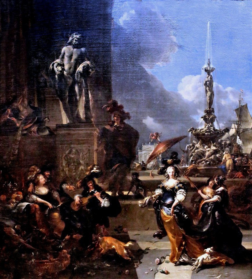 Nicolaes Berchem - Harbor concert