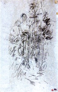 Nicolae Grigorescu - Studiu de taranca cu ulcior