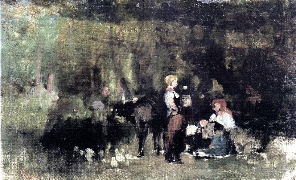 Nicolae Grigorescu - Studiu pentru - La rau