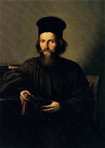 Nicolae Grigorescu - Manastirea Agapia - Portretul lui Isaia Piersiceanu
