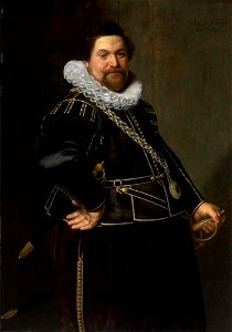 Nicolaes Eliasz. Pickenoy - Portret van een onbekende man - 219 - Museum of Fine Arts, Budapest. Free illustration for personal and commercial use.