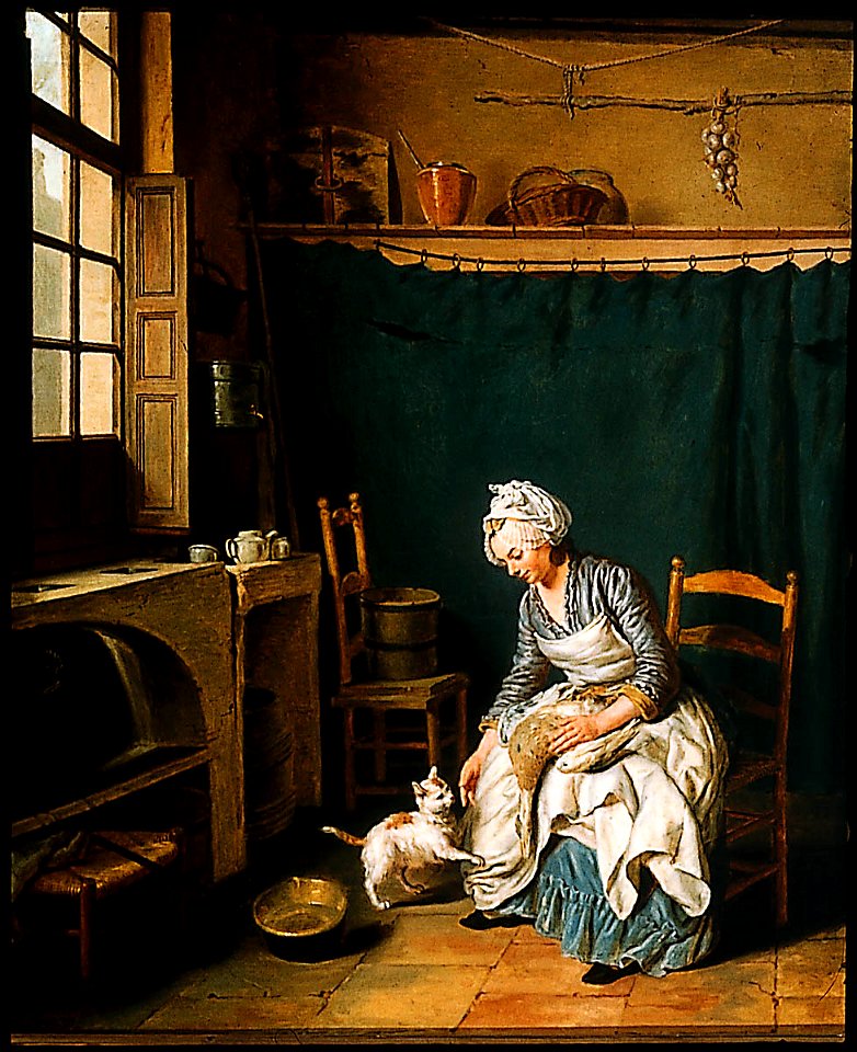 Nicolas Bernard Lépicié - Servant Girl Plucking a Chicken - 65.2650 - Museum of Fine Arts