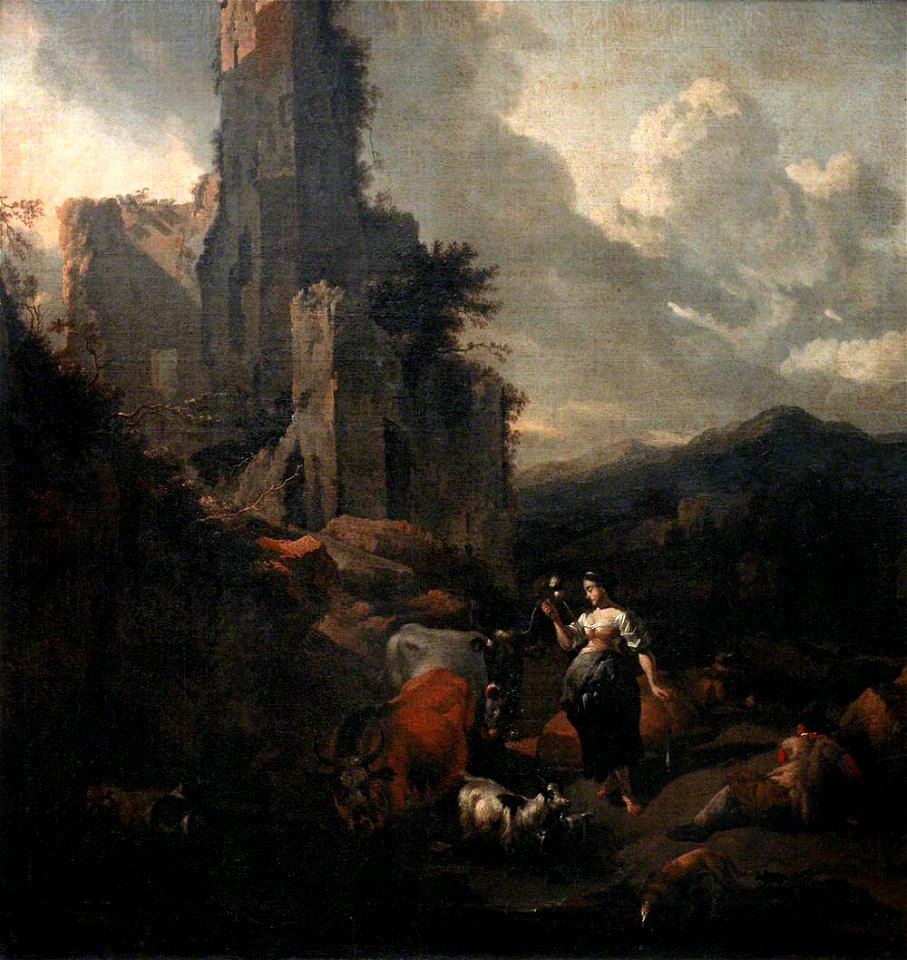 Nicolaes Berchem - Mountain Scene CW RCM TRURI 1939 220