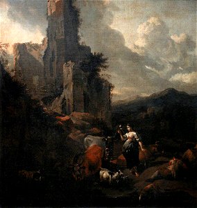 Nicolaes Berchem - Mountain Scene CW RCM TRURI 1939 220