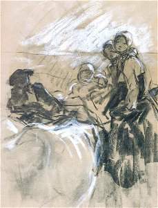Nicolae Grigorescu - Studiu pentru - Car cu boi