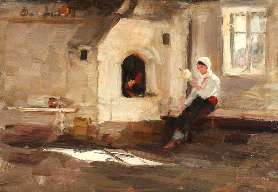 Nicolae Grigorescu - Vatra la Rucar