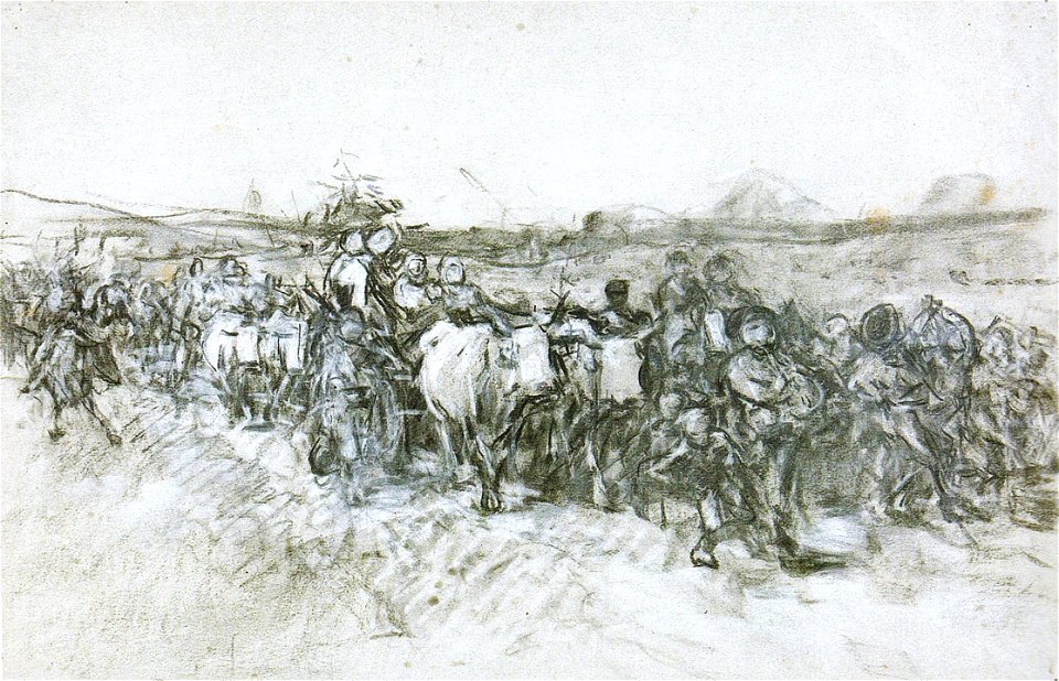 Nicolae Grigorescu - Studiu pentru - Nunta taraneasca