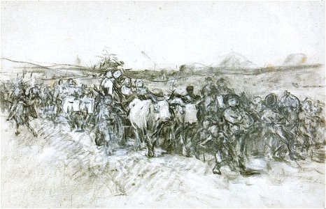 Nicolae Grigorescu - Studiu pentru - Nunta taraneasca