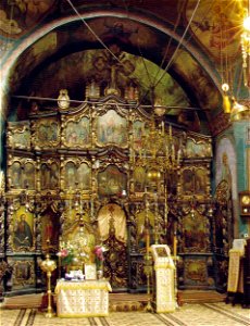 Nicolae Grigorescu - Manastirea Zamfira - Iconostasul bisericii