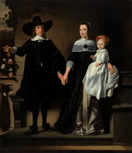 Nicolaes Maes Portrait of a Married Couple with a Child