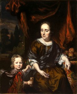 Nicolaes Maes - Portrait of a Mother and a Child 284