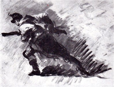 Nicolae Grigorescu - Infantierist atacand - studiu pentru Atacul de la Smardan