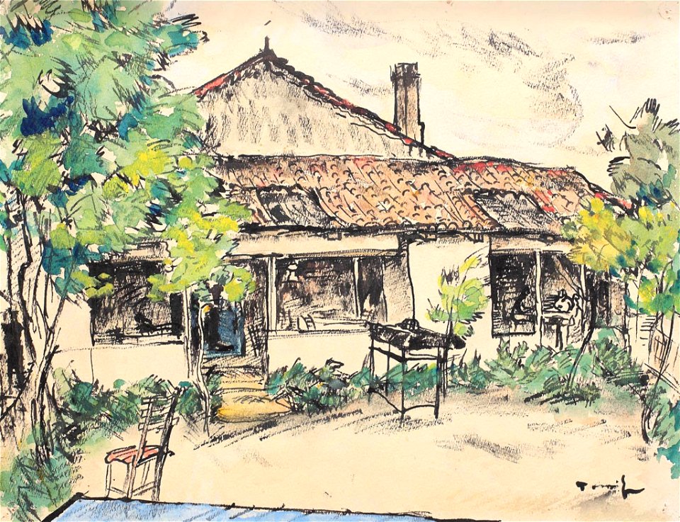 Nicolae Tonitza - Curte la Mangalia (1)