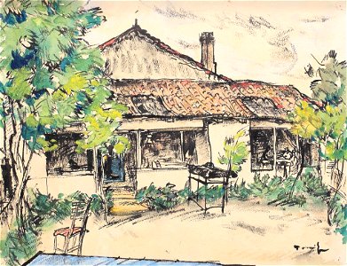 Nicolae Tonitza - Curte la Mangalia (1)