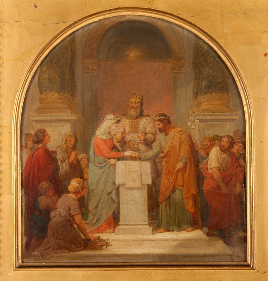 Nicolas Louis François Gosse - Esquisse pour l'église Saint-Nicolas-du-Chardonnet , Le Mariage de la Vierge - PDUT1504 - Musée des Beaux-Arts de la ville de Paris